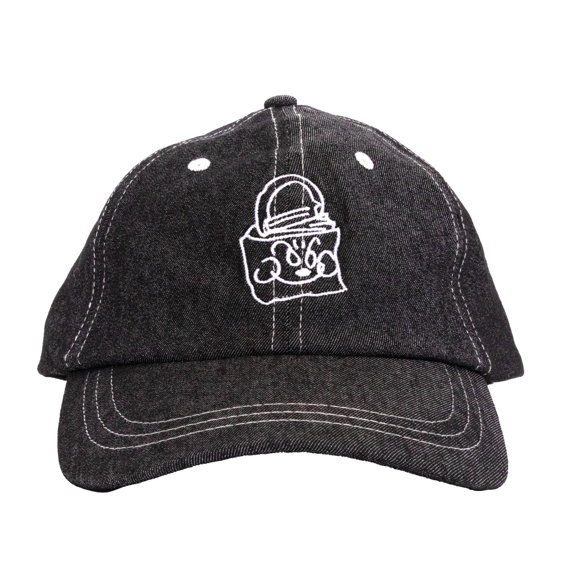 Contrast Stitch Logo Cap (Black)