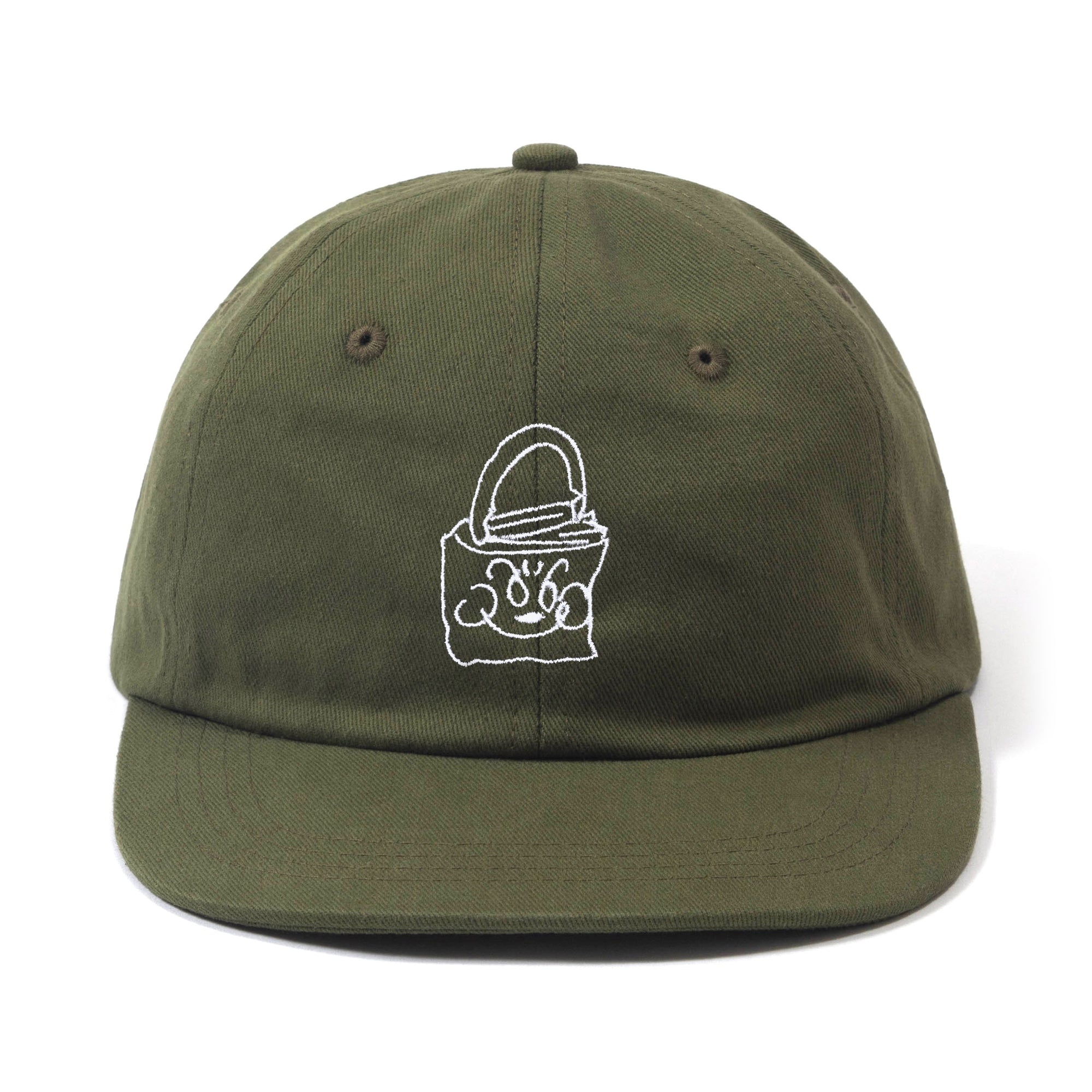 Cotton Twill Logo Snapback Cap (Moss)