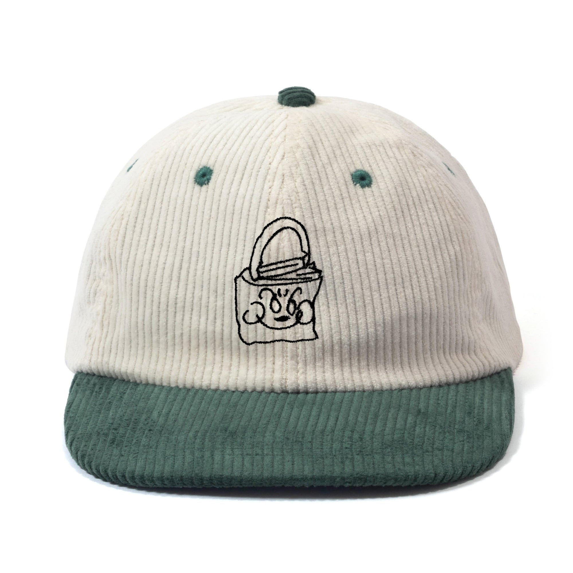 Contrast Cord Logo Dad Cap (Forest/Off White)