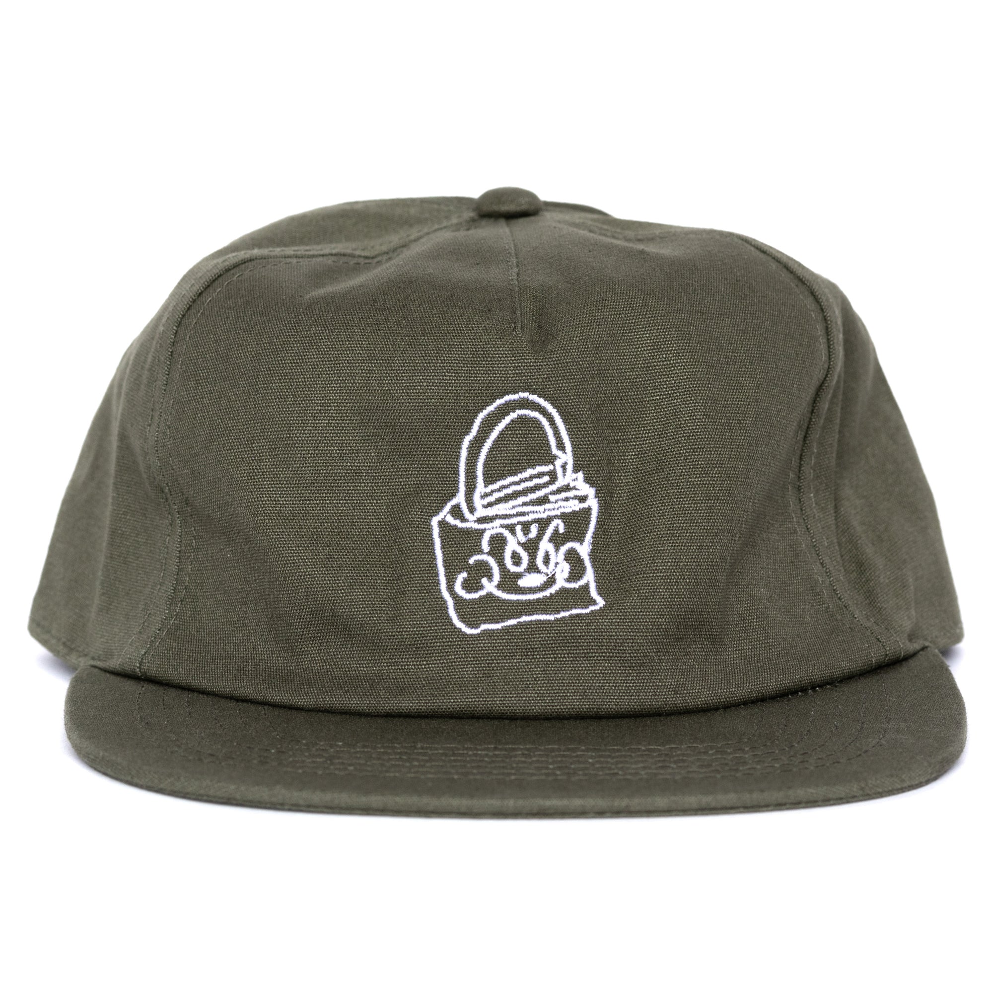 Cotton Twill Logo 5 Panel Cap (Olive)