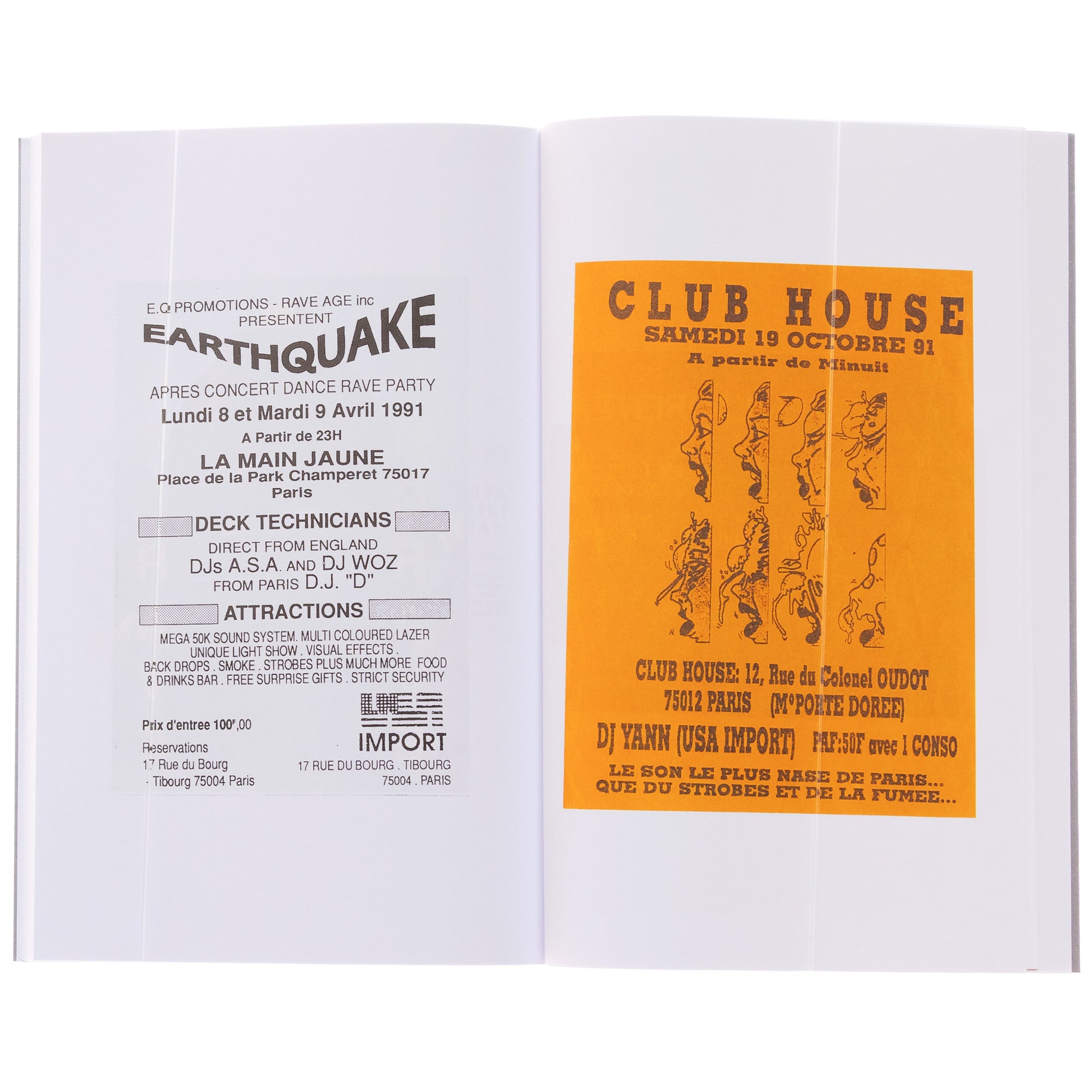 Paris Rave Flyers 1991-1994