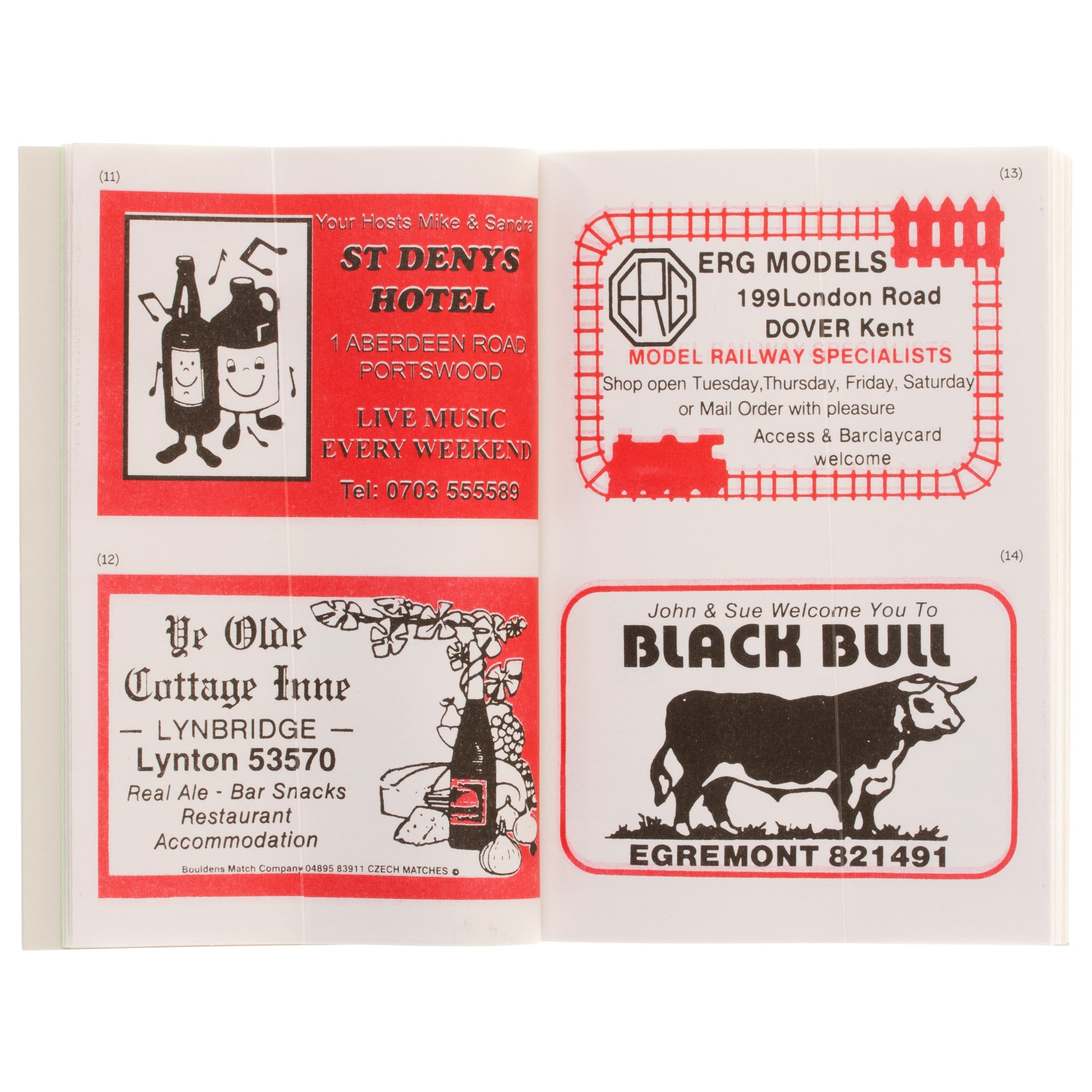 UK Pub Matchbox Labels