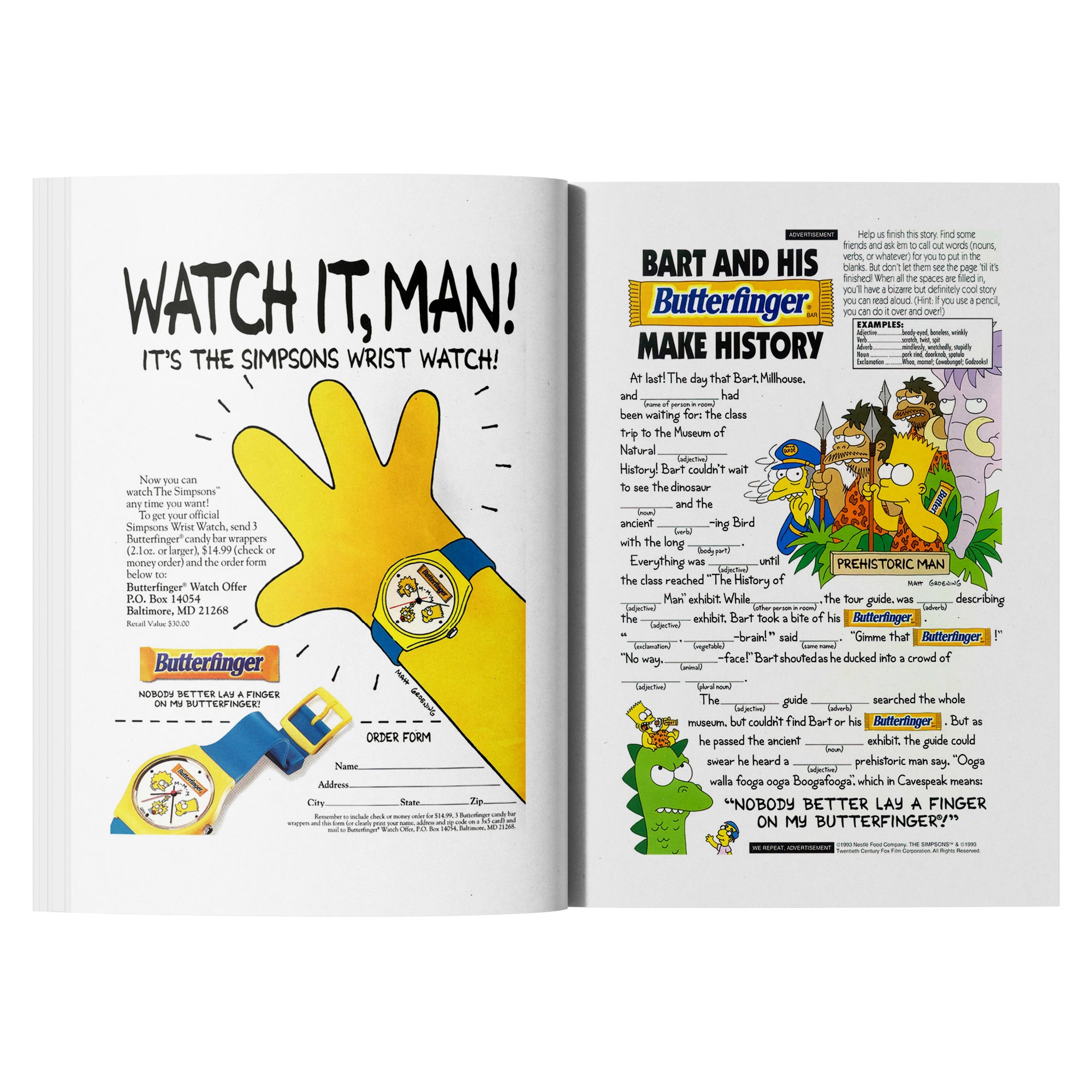 A Compendium of Print Advertising from The Simpsons