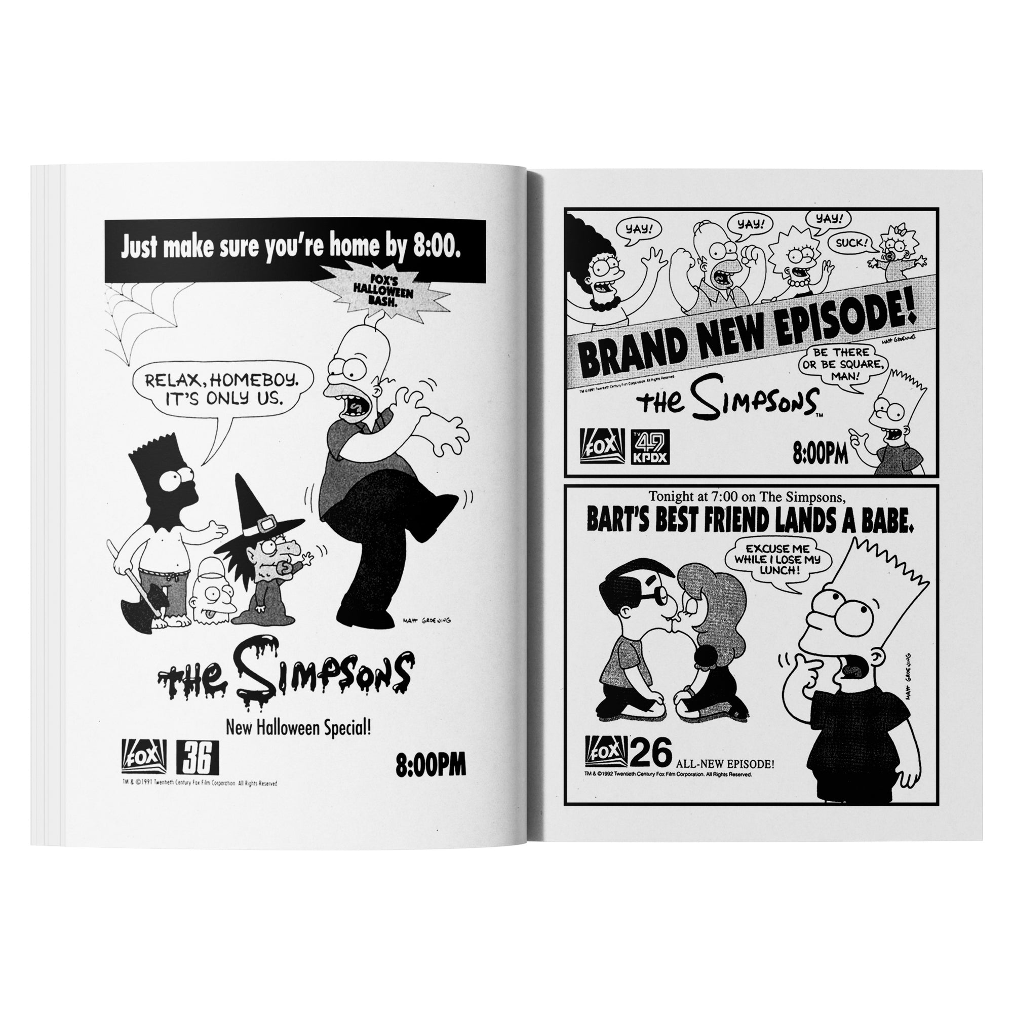 A Compendium of Print Advertising from The Simpsons